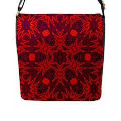 Red Rose Flap Closure Messenger Bag (l)