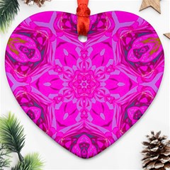 Purple Flower 2 Ornament (heart) by LW323