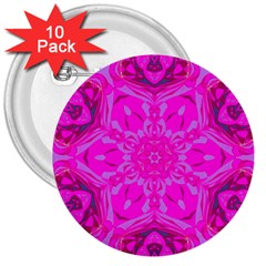 Purple Flower 2 3  Buttons (10 pack) 