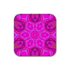 Purple Flower 2 Rubber Coaster (Square) 