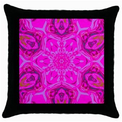 Purple Flower 2 Throw Pillow Case (Black)