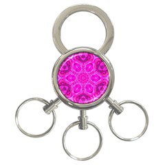 Purple Flower 2 3-Ring Key Chain