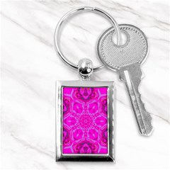 Purple Flower 2 Key Chain (Rectangle)