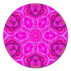 Purple Flower 2 Magnet 5  (Round)