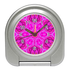 Purple Flower 2 Travel Alarm Clock