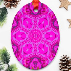 Purple Flower 2 Oval Ornament (two Sides) by LW323