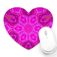 Purple Flower 2 Heart Mousepads