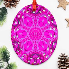 Purple Flower 2 Ornament (oval Filigree) by LW323