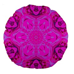 Purple Flower 2 Large 18  Premium Round Cushions