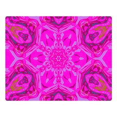 Purple Flower 2 Double Sided Flano Blanket (Large) 