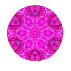 Purple Flower 2 Mini Round Pill Box by LW323