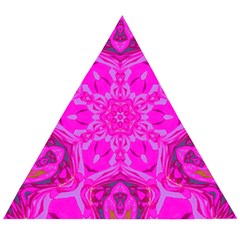 Purple Flower 2 Wooden Puzzle Triangle by LW323