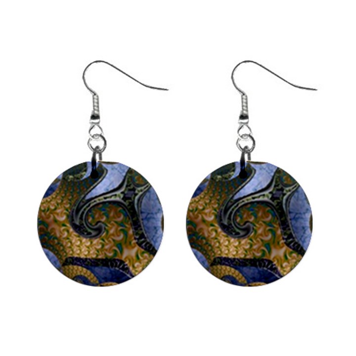 Ancient Seas Mini Button Earrings