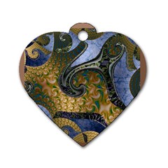 Ancient Seas Dog Tag Heart (two Sides)