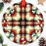 Royal Plaid Round Filigree Ornament (Two Sides) Front