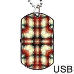 Royal Plaid Dog Tag Usb Flash (one Side) by LW323