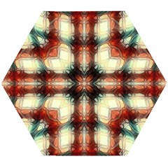 Royal Plaid Wooden Puzzle Hexagon by LW323