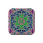 Spring flower3 Rubber Square Coaster (4 pack)  Front