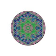 Spring Flower3 Rubber Round Coaster (4 Pack)  by LW323