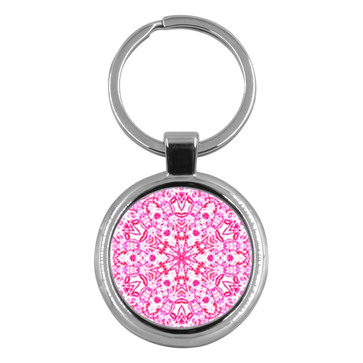 Pink Petals Key Chain (Round)