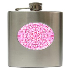 Pink Petals Hip Flask (6 Oz) by LW323