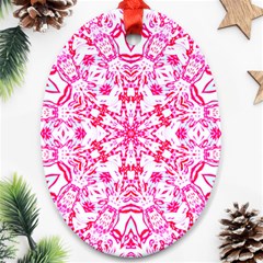 Pink Petals Oval Ornament (two Sides)