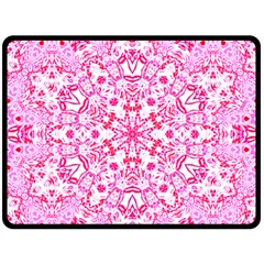 Pink Petals Fleece Blanket (large)  by LW323