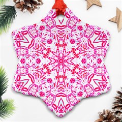 Pink Petals Snowflake Ornament (two Sides) by LW323