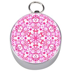 Pink Petals Silver Compasses by LW323