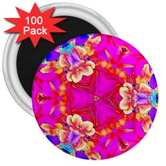 Pink Beauty 3  Magnets (100 Pack) by LW323