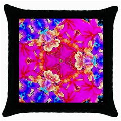 Pink Beauty Throw Pillow Case (black) by LW323