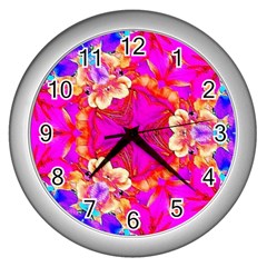 Pink Beauty Wall Clock (silver) by LW323