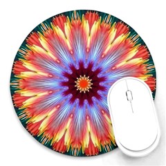 Passion Flower Round Mousepads by LW323