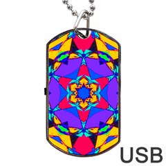 Fairground Dog Tag Usb Flash (one Side) by LW323