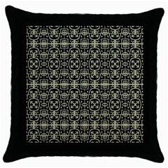 Geometric Textured Ethnic Pattern 1 Throw Pillow Case (Black)