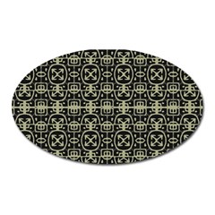 Geometric Textured Ethnic Pattern 1 Oval Magnet