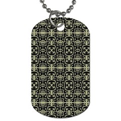 Geometric Textured Ethnic Pattern 1 Dog Tag (two Sides) by dflcprintsclothing