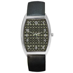 Geometric Textured Ethnic Pattern 1 Barrel Style Metal Watch by dflcprintsclothing