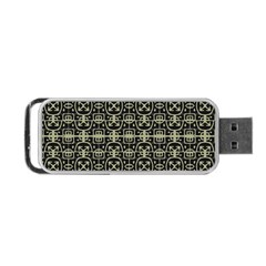 Geometric Textured Ethnic Pattern 1 Portable USB Flash (One Side)