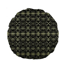 Geometric Textured Ethnic Pattern 1 Standard 15  Premium Round Cushions