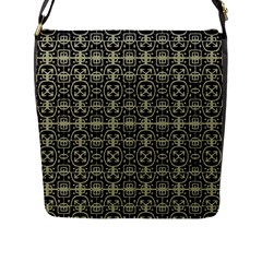 Geometric Textured Ethnic Pattern 1 Flap Closure Messenger Bag (L)