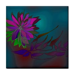 Evening Bloom Tile Coaster by LW323