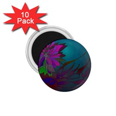 Evening Bloom 1 75  Magnets (10 Pack)  by LW323