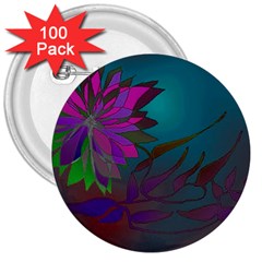 Evening Bloom 3  Buttons (100 Pack)  by LW323