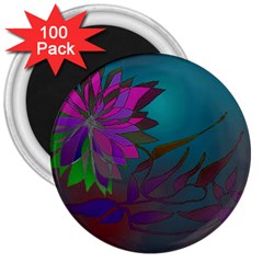 Evening Bloom 3  Magnets (100 Pack) by LW323