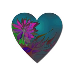 Evening Bloom Heart Magnet by LW323