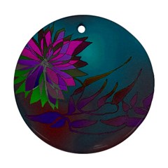 Evening Bloom Round Ornament (two Sides) by LW323