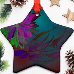 Evening Bloom Star Ornament (two Sides) by LW323