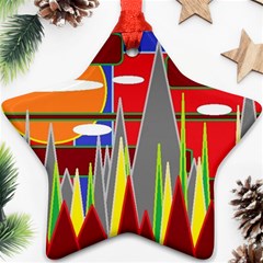 Forrest Sunset Ornament (Star)