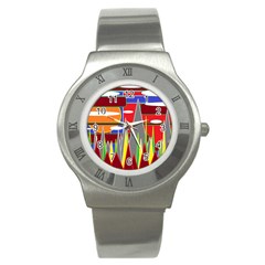 Forrest Sunset Stainless Steel Watch